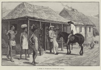 Una tienda en Suazilandia, Sudeste de África de William Barnes Wollen